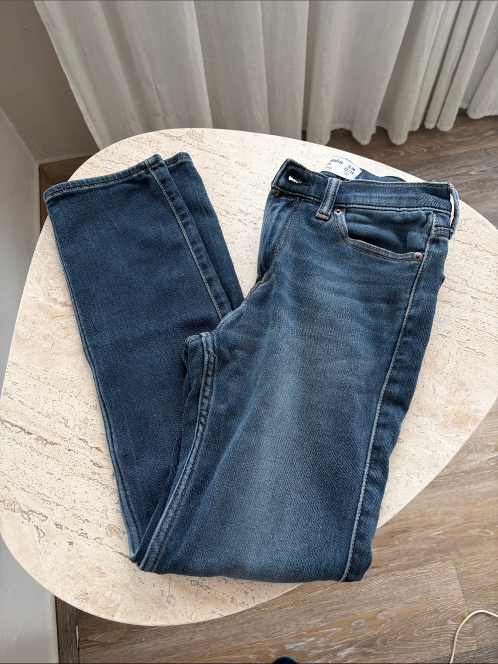 abercrombie kids Dark Blue Slim Straight Jeans